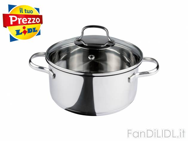 Pentola in acciaio Ernesto, prezzo 12.99 &#8364; 
Ø 20 cm 
- Con fondo multistrato ...