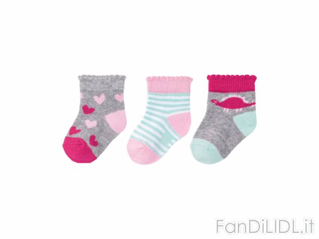 Calzini da neonata Lupilu Pure Collection, prezzo 1.99 &#8364; 
3 paia - Misure: ...