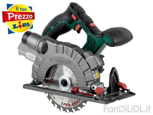 Sega circolare ricaricabile Parkside, X20VTeam, prezzo 39.99 € 
Parkside 20V ...