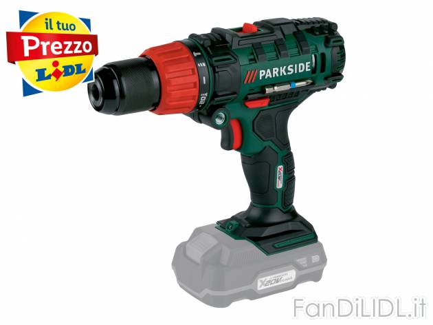 Trapano a percussione ricaricabile Parkside, X20VTeam, prezzo 29.99 € 
Parkside ...