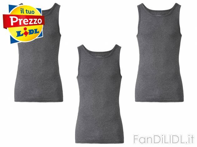 Canotta da uomo Livergy, prezzo 7.99 &#8364; 
3 pezzi - Misure: M-XL 
- Puro ...