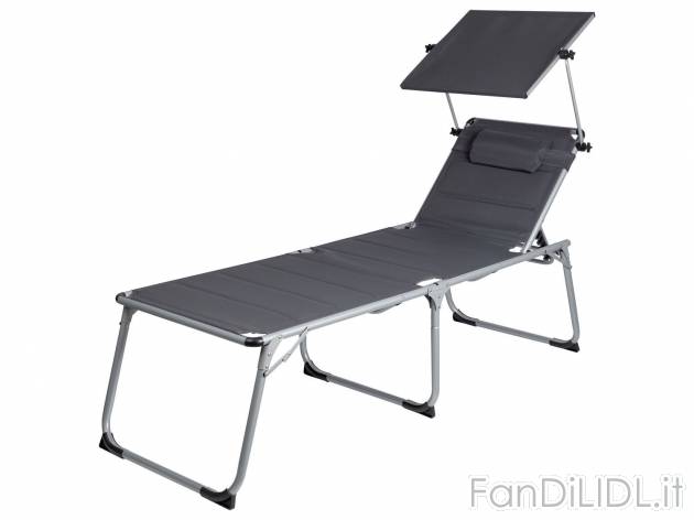 Lettino sdraio da giardino XXL Florabest, prezzo 89.00 &#8364; 
- Con tettuccio ...