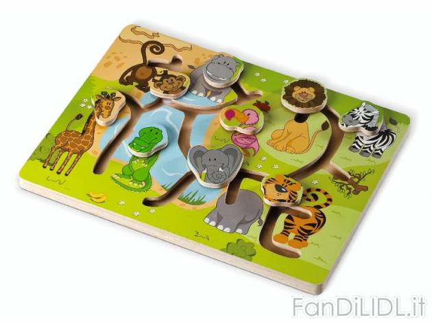 Gioco puzzle in legno , prezzo 4,99 &#8364; per Alla confezione 
- Stimola ...