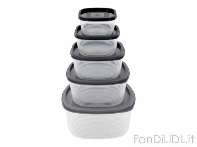 Set contenitori salvafreschezza Ernesto, prezzo 2.99 &#8364; 
5 pezzi 
- Adatti ...