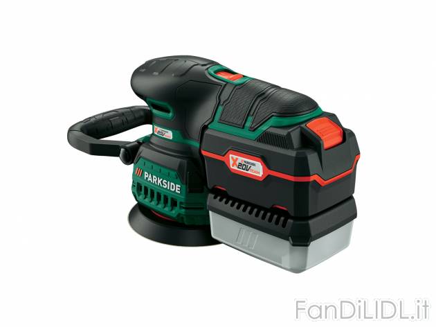 Smerigliatrice eccentrica ricaricabile Parkside, X20VTeam, prezzo 39.99 € 
- ...