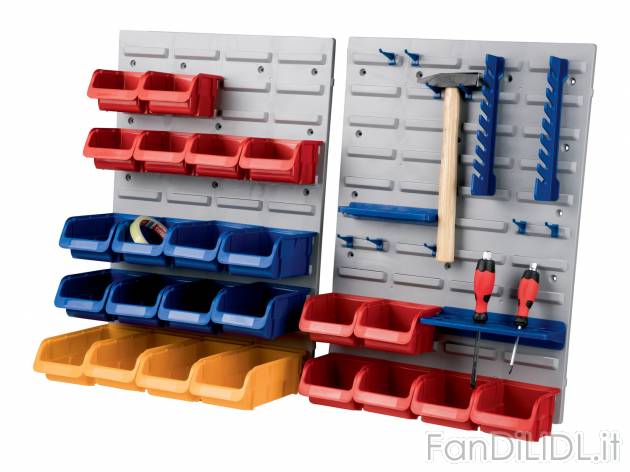 Set portaminuteria da parete Parkside, prezzo 22.99 € 
75 pezzi 
- 2 elementi ...