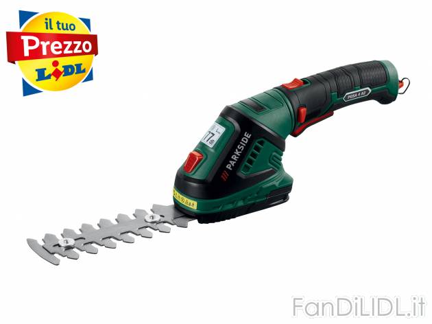 Cesoia ricaricabile per erba e cespugli Parkside PGSA 4 A2, prezzo 14.99 € 
- ...