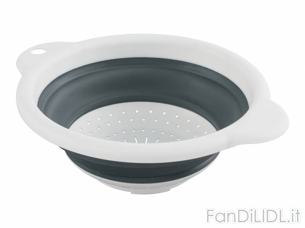Tagliere con setaccio, scolapiatti pieghevole o set ciotola e scolapasta pieghevoli ...