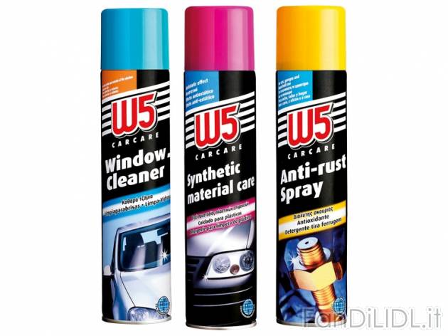 Detergente lavavetri/ Spray per pulizia e protezione della plastica/ Sciogliruggine ...