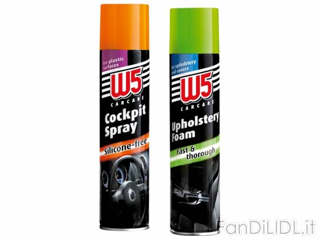 Detergente schiumogeno per tappezzeria/ Spray per cruscotto W5, prezzo 1,49 &#8364; ...