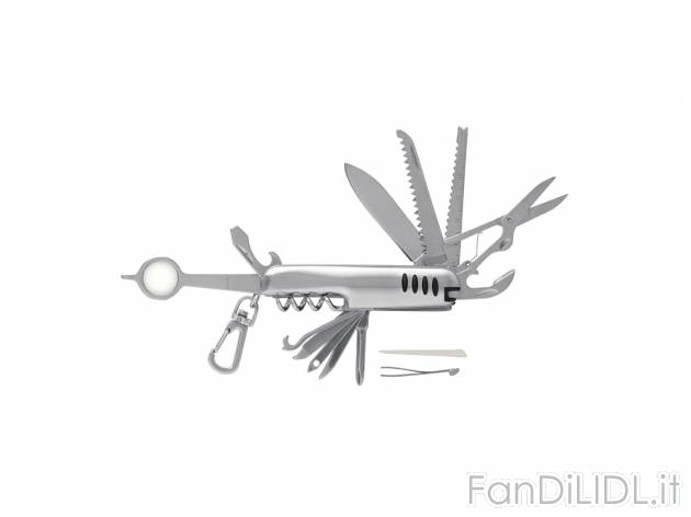 Coltellino multiuso o posate da campeggio Crivit, prezzo 4.99 € 
- In acciaio ...