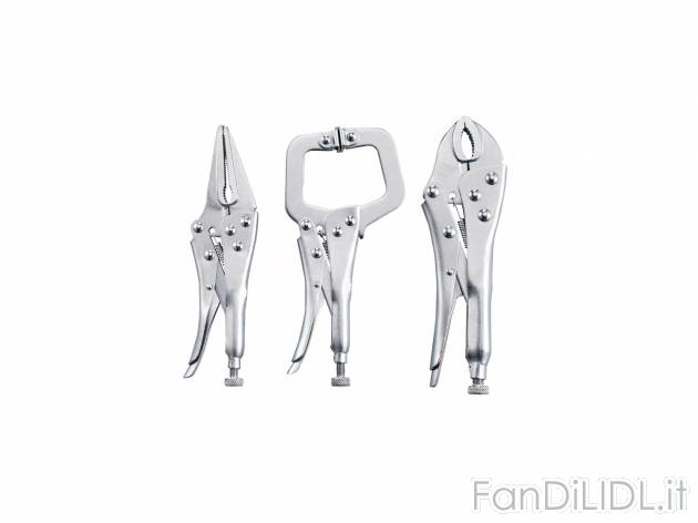 Set pinze regolabili autobloccanti Parkside, prezzo 7.99 € 
3 pezzi 
- In acciaio ...