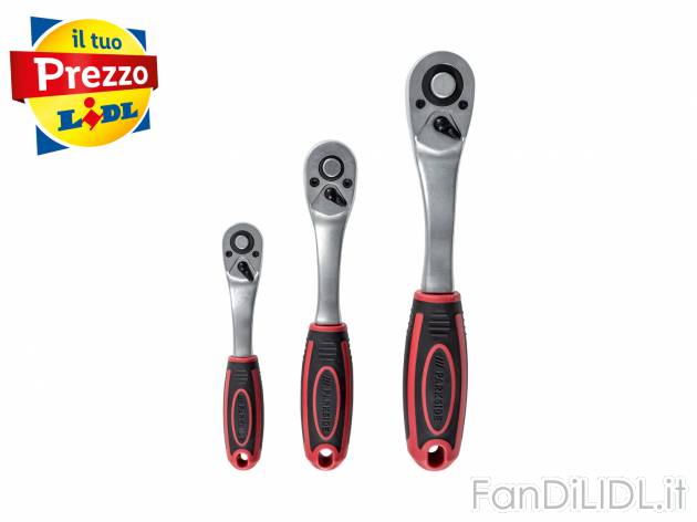 Chiave a cricco o set inserti a bussola Parkside, prezzo 8.99 € 
1, 2 o 20 pezzi ...