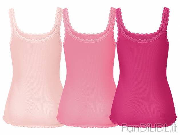 Canotta con pizzo da donna Esmara Lingerie, prezzo 8.99 &#8364; 
3 pezzi - Misure: ...