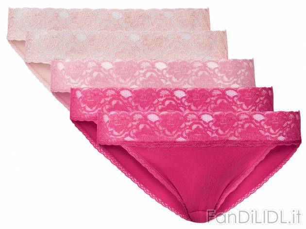 Minislip con pizzo da donna Esmara Lingerie, prezzo 7.99 &#8364; 
5 pezzi - ...