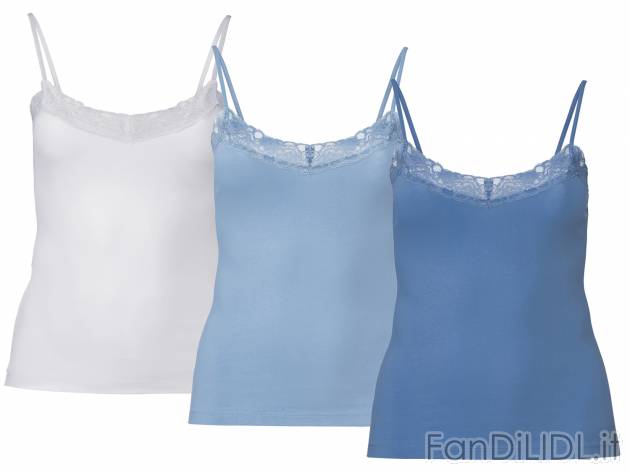 Top con pizzo da donna Esmara Lingerie, prezzo 8.99 &#8364; 
3 pezzi - Misure: ...