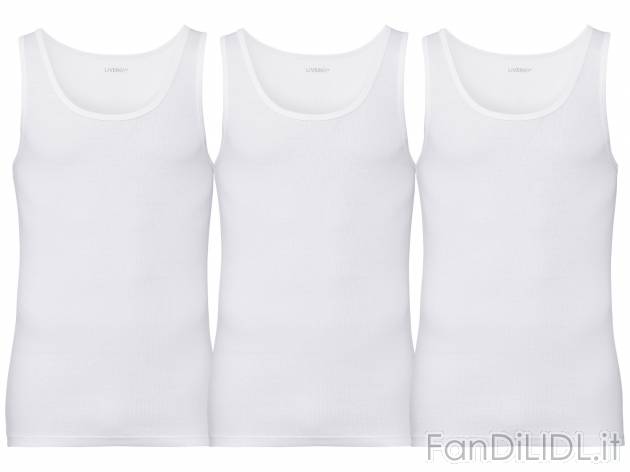 Canotta da uomo Livergy, prezzo 8.99 &#8364; 
3 pezzi - Misure: M-XL
Taglie ...