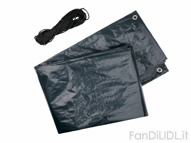 Telo multiuso Parkside, prezzo 9.99 &#8364; 
4 x 5 m 
- Antistrappo e idrorepellente
- ...
