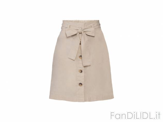 Gonna in lino da donna Esmara, prezzo 7.99 &#8364; 
Misure: 38-48
Taglie disponibili

Caratteristiche

- ...