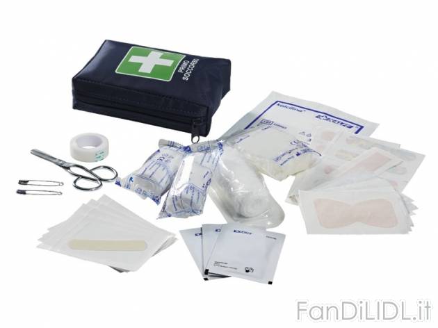 Kit di primo soccorso, 38 pezzi Sensiplast, prezzo 3,99 &#8364; per Al kit 
- ...