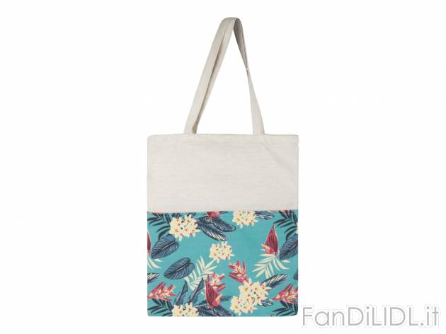 Shopper in tessuto da donna Esmara, prezzo 4.99 &#8364; 
- Con tasche anteriori
Caratteristiche
 ...