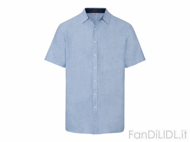Camicia in lino a maniche corte da uomo Livergy, prezzo 8.99 &#8364; 
Misure: ...