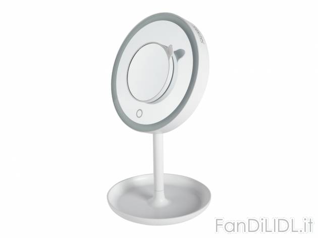 Specchio a LED per il trucco Sanitas, prezzo 14.99 € 
- Con sensore tattile sulla ...