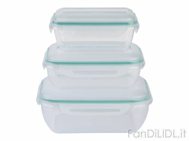Set contenitori salvafreschezza Ernesto, prezzo 4.99 &#8364; 
3 pezzi 
- Termoresistenti ...