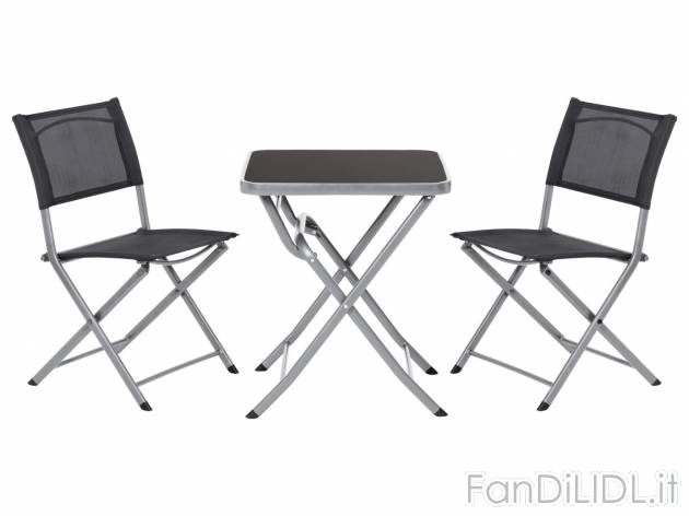 Set mobili da balcone Florabest, prezzo 89.00 &#8364; 
- 2 sedie e 1 tavolo ...