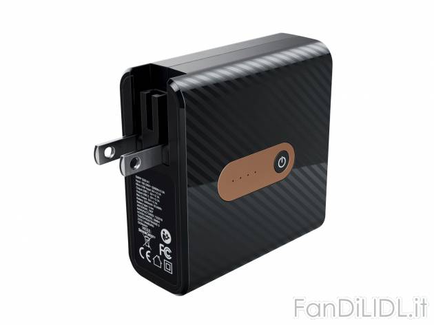 Caricabatterie da viaggio con powerbank Silvercrest, prezzo 12.99 € 
5200 mAh ...