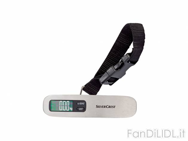 Bilancia per valigia Silvercrest, prezzo 5.99 € 
- Portata: max. 50 kg
- Funzione ...