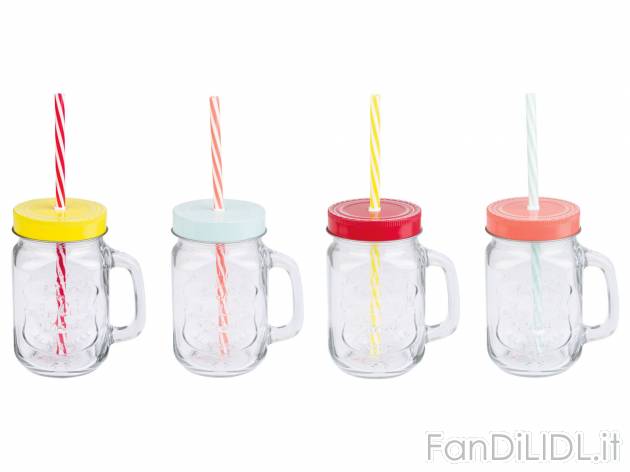 Set bicchieri con cannuccia Ernesto, prezzo 4.99 &#8364; 
4 pezzi 
- 4 ricette ...