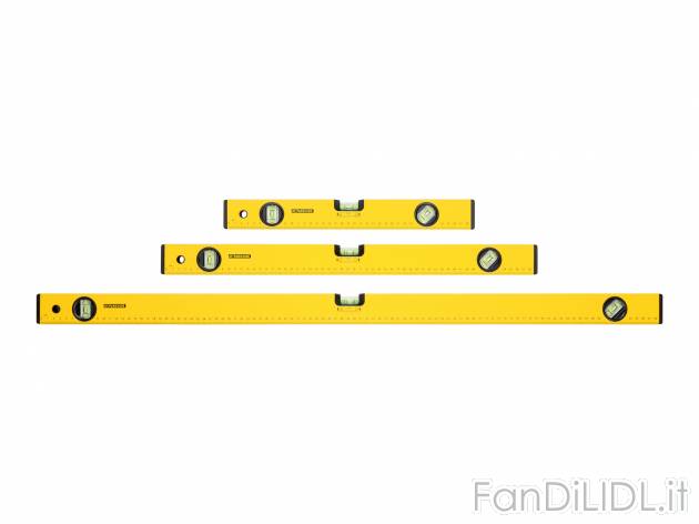 Set livelle Parkside, prezzo 8.99 € 
3 pezzi 
- Con 3 livelle per misurazioni ...