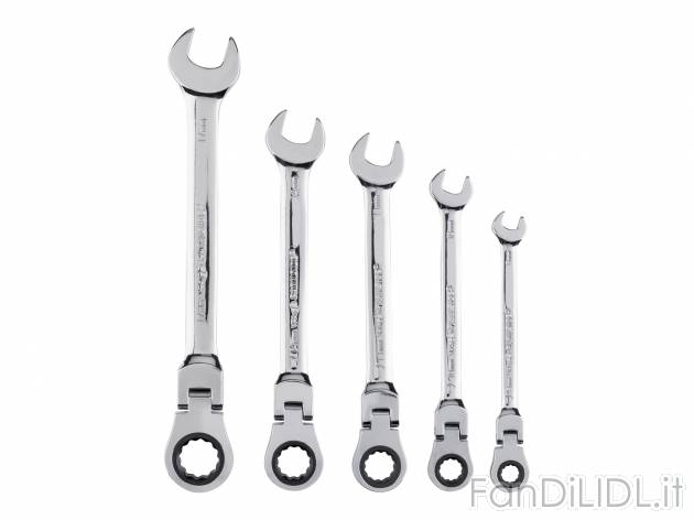 Set chiavi combinate Parkside, prezzo 12.99 €  
5 pezzi
Caratteristiche

- VPA GS