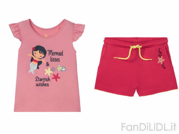 Completo top e shorts da bambina Lupilu, prezzo 4.99 &#8364; 
Misure: 1-6 anni
Taglie ...