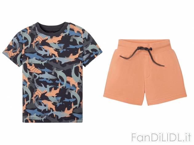 Completo t-shirt e pantaloncini da bambino Lupilu, prezzo 4.99 &#8364; 
Misure: ...