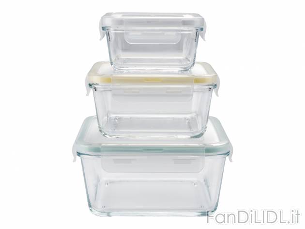 Contenitori salvafreschezza in vetro Ernesto, prezzo 9.99 &#8364; 
3 pezzi 
- ...