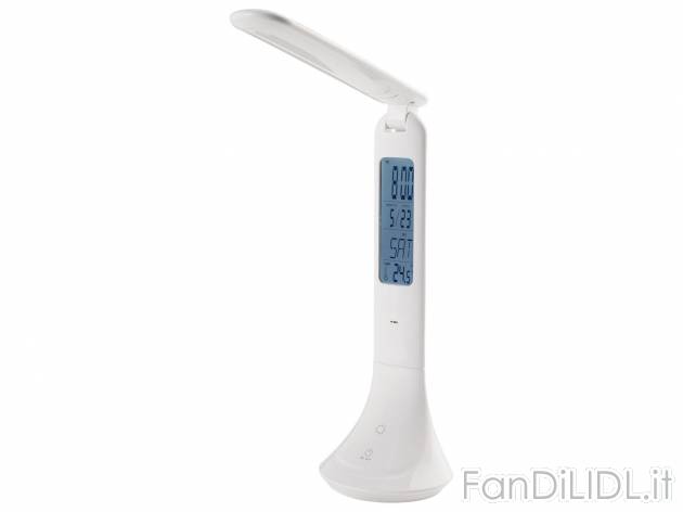 Lampada LED da tavolo con orologio Livarno Lux, prezzo 11.99 &#8364; 
- Con ...