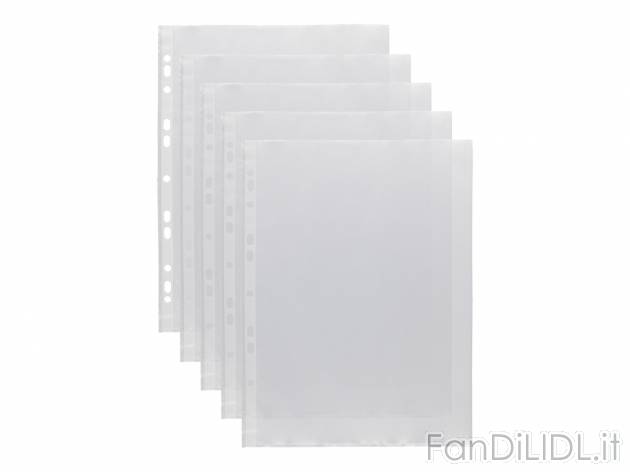 Buste  trasparenti A4 United Office, prezzo 2.99 &#8364;  
100 pezzi
Caratteristiche