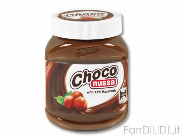 Crema alla nocciola , prezzo 1,29 &#8364; per 400 g, € 3,23/Kg EUR. 
- Con ...