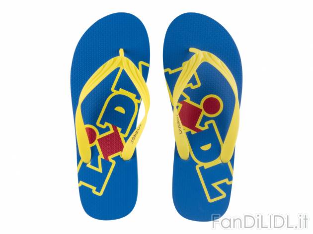 Infradito da uomo Lidl Livergy, prezzo 3.99 € 
Misure: 40-45
Taglie disponibili

Caratteristiche ...