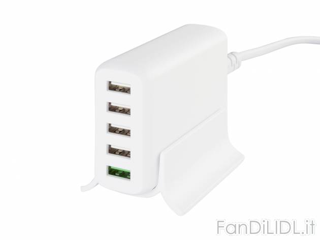 Stazione di ricarica USB Silvercrest, prezzo 16.99 € 
- Porta con tecnologia ...