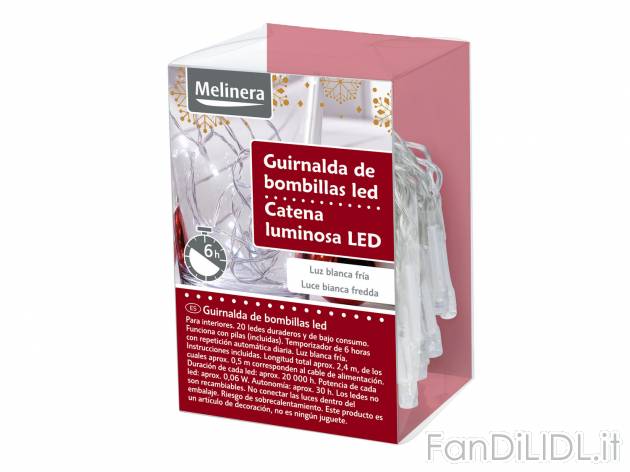 Catena luminosa LED per interni , prezzo 2.99 &#8364; per Alla confezione 
- ...