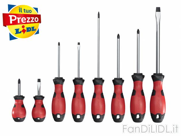 Set cacciaviti Parkside, prezzo 4.49 &#8364; 
8 pezzi 
- In acciaio al cromo ...