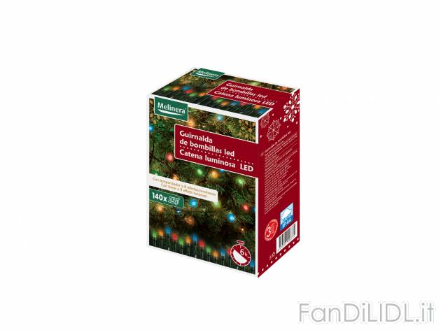 Catena luminosa 140 LED , prezzo 9.99 &#8364; per Alla confezione 
- Per interni ...
