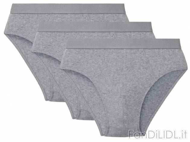 Slip da uomo Livergy, prezzo 5.99 € 
3 pezzi - Misure: M-XL 
- Con cotone biologico
Prodotto ...