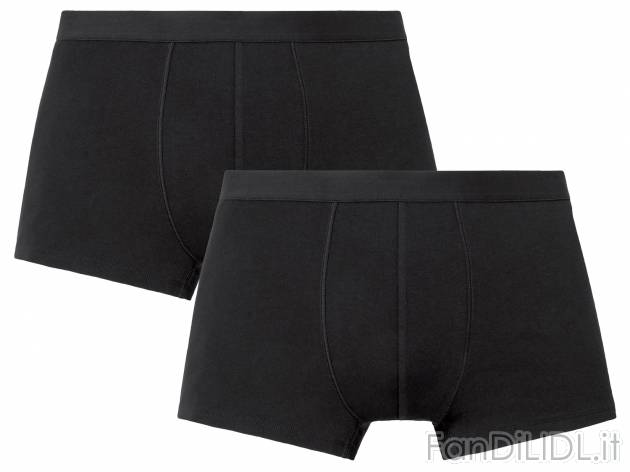 Boxer da uomo Livergy, prezzo 4.99 € 
2 pezzi - Misure: M-XL 
- Con cotone biologico
Prodotto ...