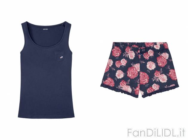 Pigiama corto da donna Esmara, prezzo 6.99 € 
Misure: S-L 
- 
Puro cotone biologico
Prodotto ...