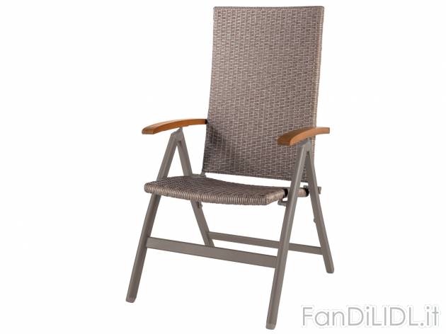 Sedia pieghevole da giardino Florabest, prezzo 49.00 &#8364; 
- Schienale regolabile ...