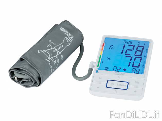 Misuratore di pressione da braccio HealthForYou Silvercrest, prezzo 24.99 € 
App ...
